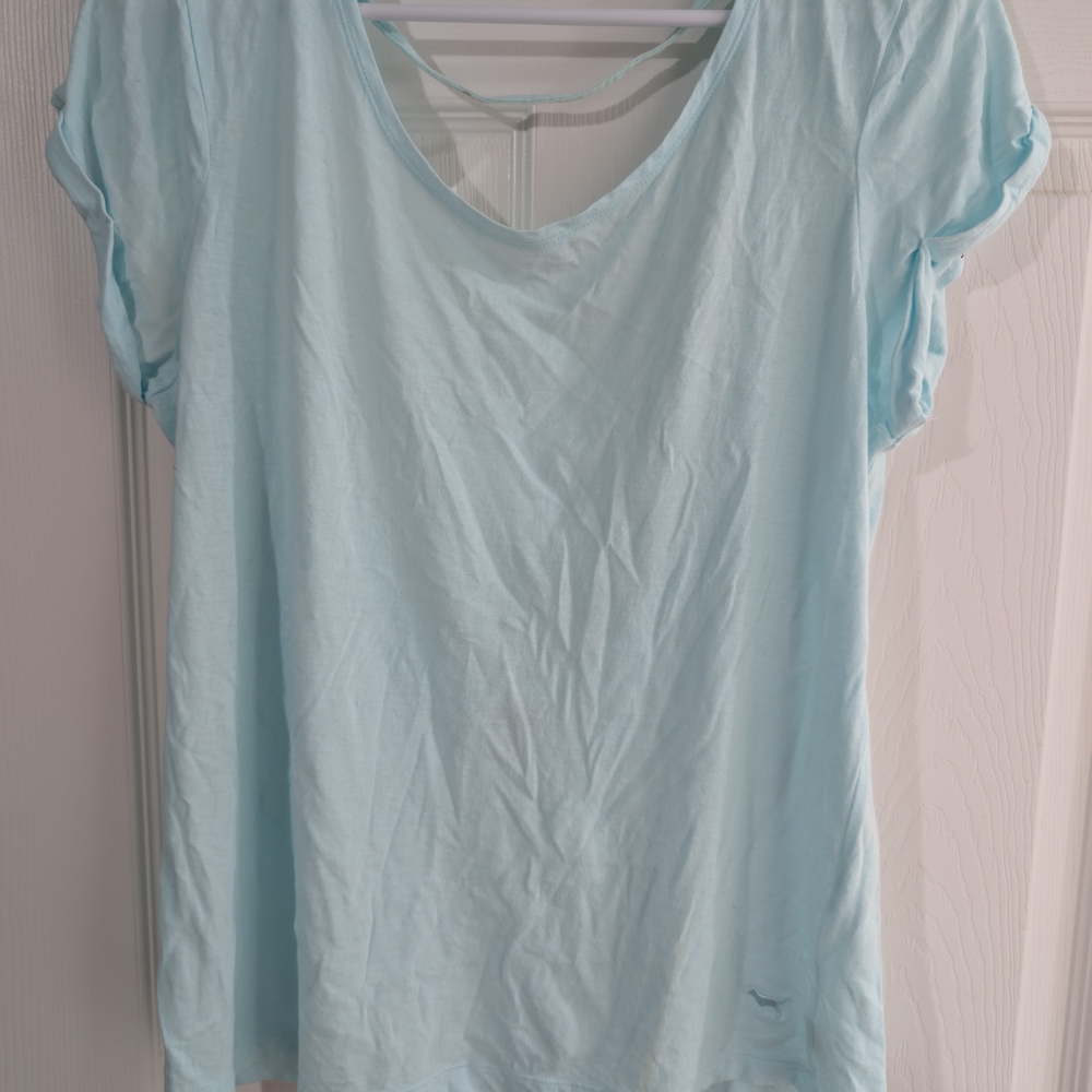 PINK Victoria's Secret Light Blue Short Sleeve Tee